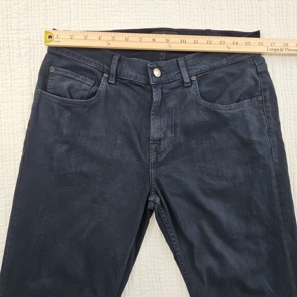 7 For All Mankind Slim Jeans Men's 32x32 Luxe Performance Dark Blue Stretch LN - Picture 4 of 16